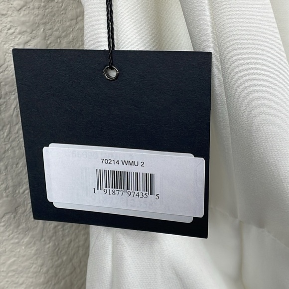 NWT Ieena Mac Duggal Beaded Cap Sleeve A Line Midi Dress White Bridal Sz 2 - Picture 12 of 13